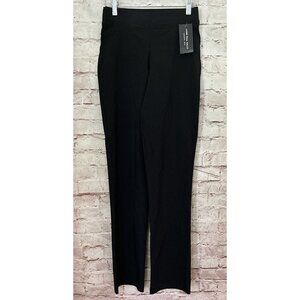 LTS Long Tall Sally Womens Black Pull-On Pant Stretch Crepe Straight Leg US 4